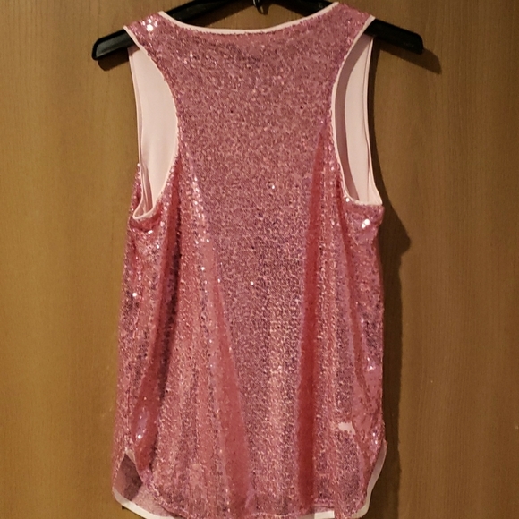 M pink sequin tank M - Picture 2 of 3